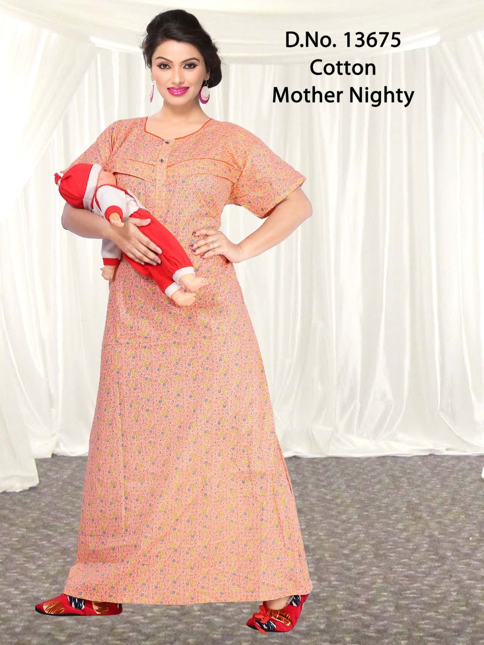 Seven Cross Mother Feeding Nighty Western Catalog